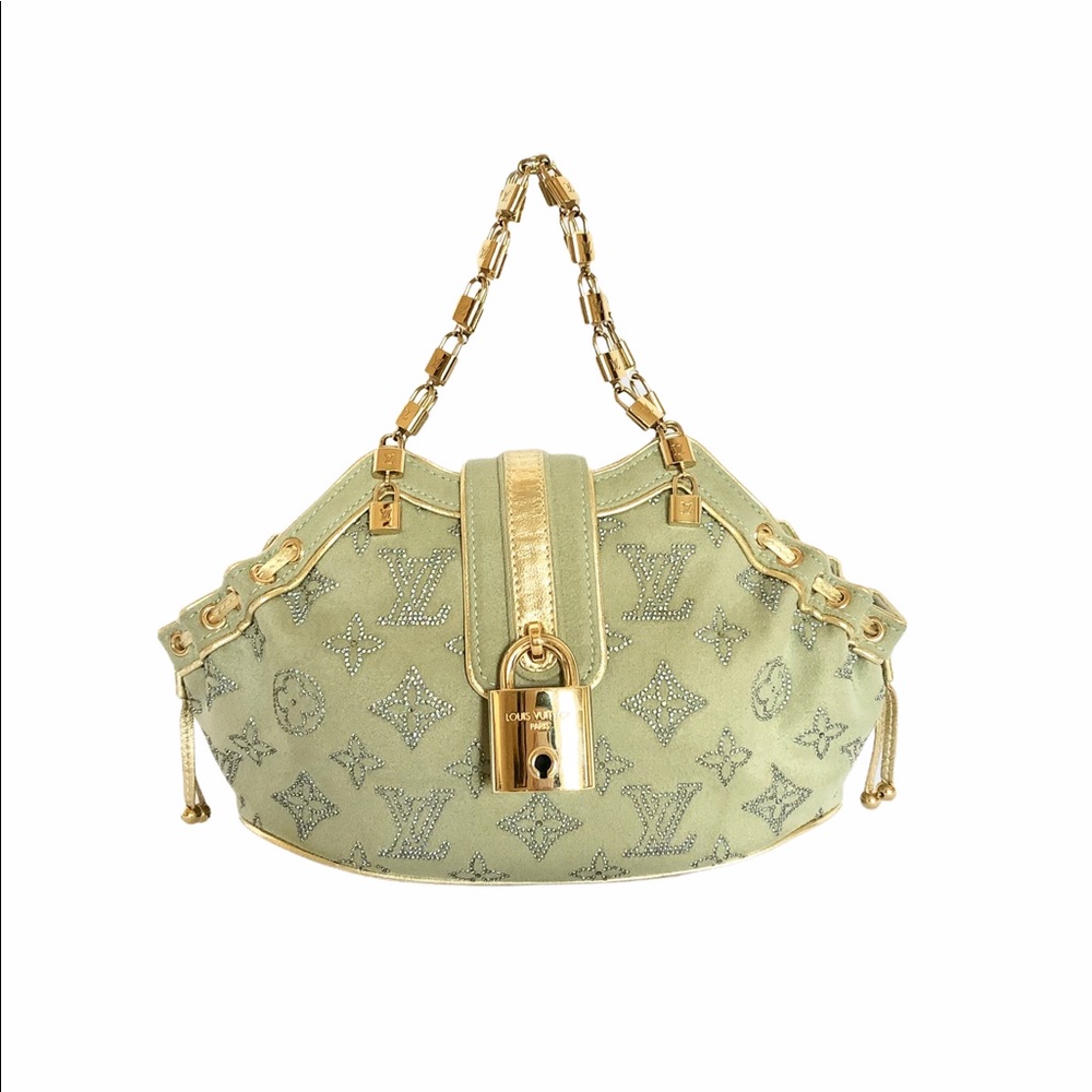 Louis Vuitton Jade Monogram Suede Strass Theda PM